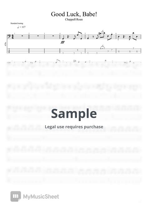 Chappell Roan Good Luck Babe Tab Staff By Bassblur