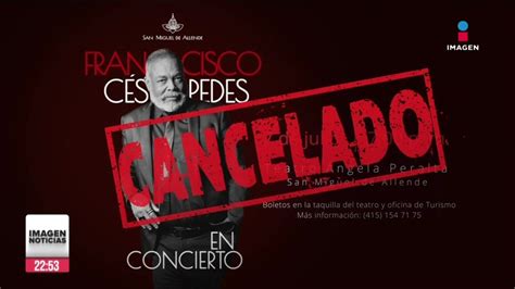 Cancelan concierto de Francisco Céspedes por expresarse despectivamente