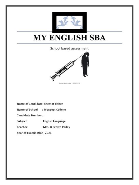 My English Sba Pdf Adolescence Drug Rehabilitation