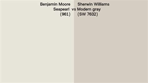 Benjamin Moore Seapearl 961 Vs Sherwin Williams Modern Gray Sw 7632