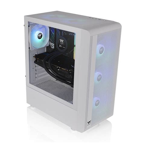 S200 Tg Argb Snow Mid Tower Chassis Thermaltake Usa