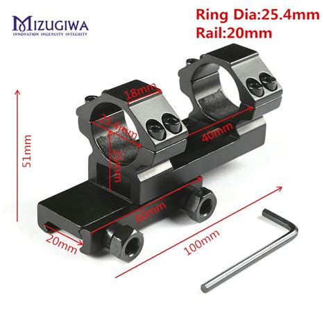 Mizugiwa Heavy Duty Cantilever Flat Top Ring Mm Rifle Scope Mount