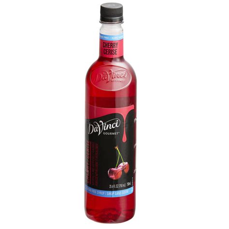 DaVinci Gourmet Sugar Free Cherry Flavoring Fruit Syrup 750 ML