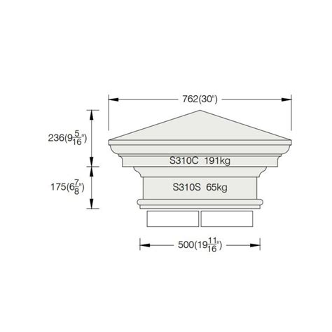 Pier Cap S310c Haddonstone
