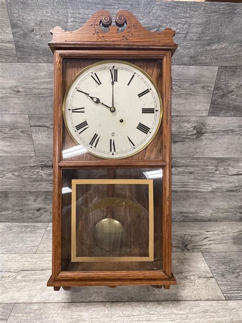 Lot Oak Regulator Wall Clock