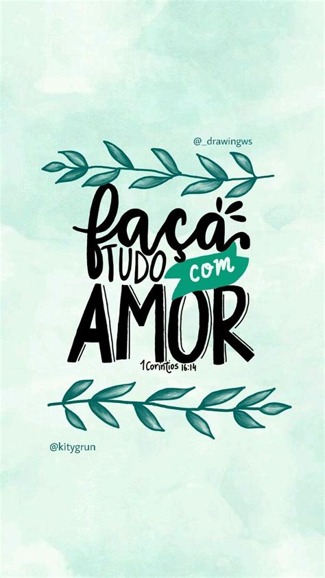 Wallpaper Lettering Frases inspiracionais Citações bíblicas