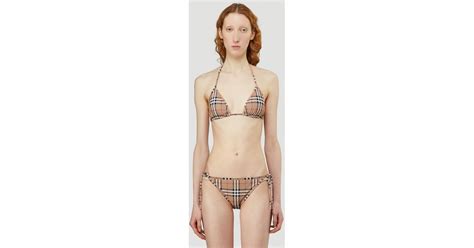 Burberry Cobb Bikini Set In Natural Lyst