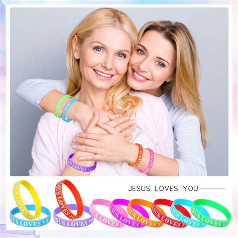 Snapklik Jerify Pcs Jesus Loves You Silicone Bracelet For