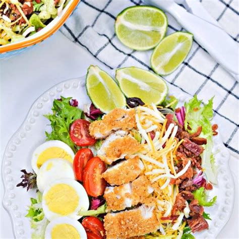 Copycat Keto Chick Fil A Cobb Salad With Avocado Lime Dressing