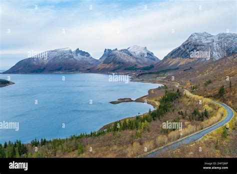 Norway, Senja, Bergsbotn, viewpoint, Skaland Stock Photo - Alamy