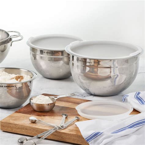 Stainless Steel Mixing Bowls With Lids Set Of 3 Le Creuset®