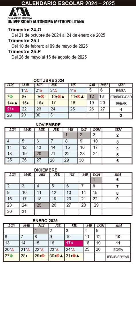Calendario Uam 2023 2024
