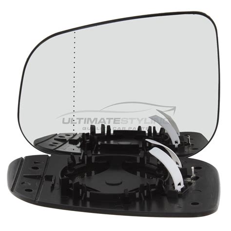 Wing Mirror Glass Passenger Side Lh Heated Aspherical Chrome