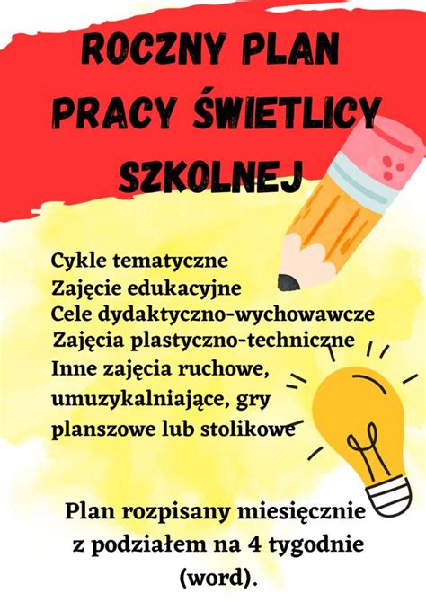 Roczny plan pracy świetlicy szkolnej 2023 2024 ABC w Dydaktyce