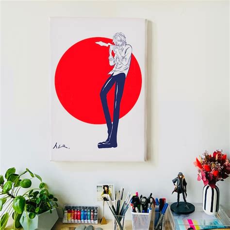 One Piece Sanji Canvas Poster Etsy Uk