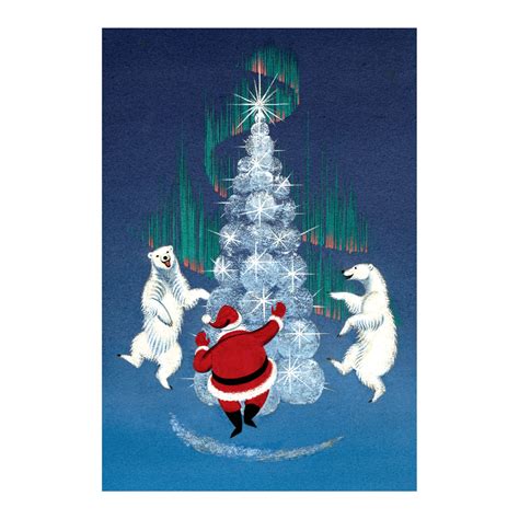 Santa And Polar Bears Christmas Greeting Card Laughing Elephant