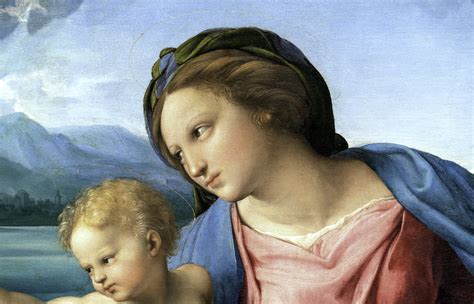 Raphael The Alba Madonna Detail With Mary And Jesus Flickr