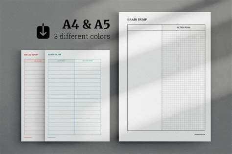 Brain Dump Worksheet Free Printable Planner Insert