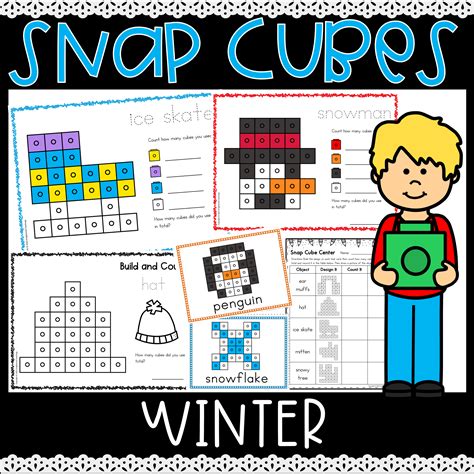 Winter Snap Cube Mats Fine Motor Skills Counting Cube Centers Unifix Cubes Made By Teachers