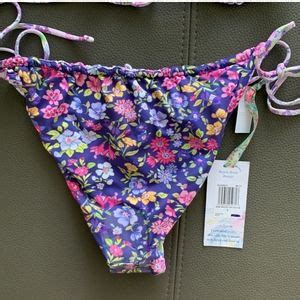 Loveshackfancy Swim Nwt Loveshackfancy Hurley Reversible Cheeky Bikini Bottom Misty Lilac