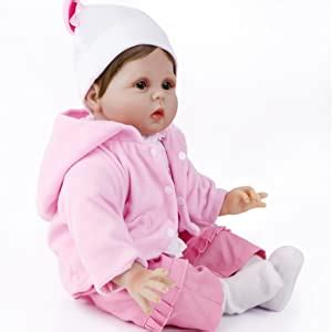 Antboat Cute Inch Cm Reborn Dolls Baby Girls Soft Silicone Vinyl