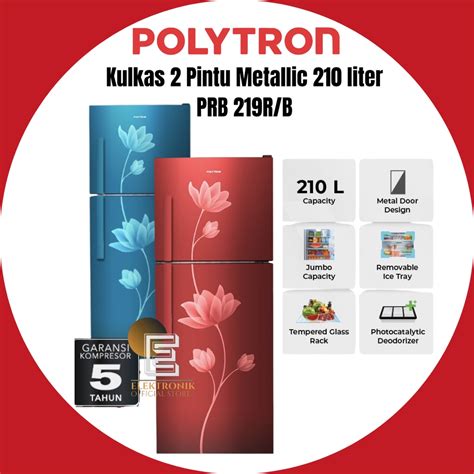 Jual Polytron Kulkas Pintu Prb R B Beuaty Metal Door Prb B