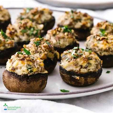 Salmon Stuffed Mushrooms Biointelligent Wellness