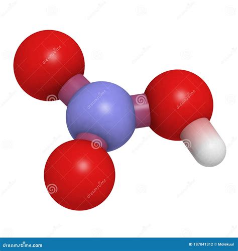 Nitric Acid Hno Strong Mineral Acid Molecule Used In Production Of