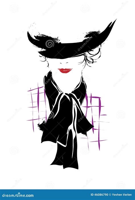 Modern Girl Silhouette Stock Image 12897433