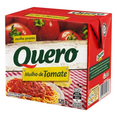 Molho De Tomate Peneirado Tradicional Quero Caixa G Super Jos