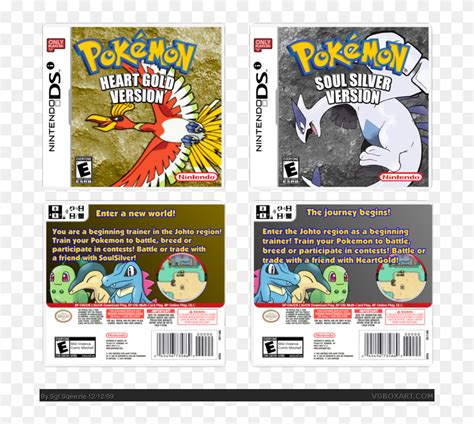 Heartgold And Soulsilver Box Art Cover Pokemon Heartgold And