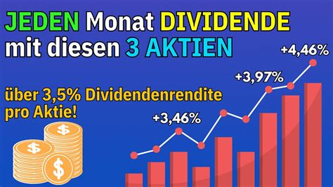 Jeden Monat Dividende Mit diesen 3 Aktien erhältst du monatliche