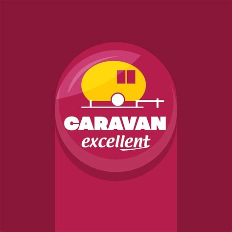 Un Cartel Rojo Que Dice Caravana Excelente Vector Premium