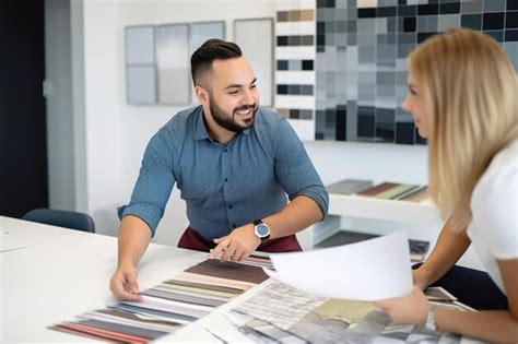 premium ai image  interior designer selects  palette  colors