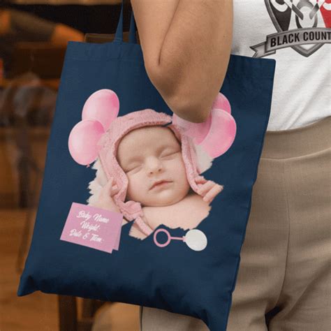Personalised New Born Photo Upload Bag