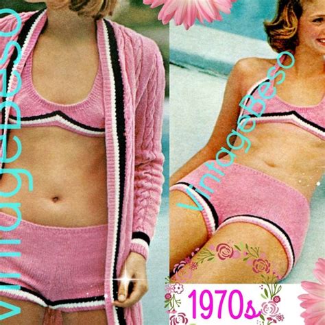 French Bikini KNITTING Pattern Cardigan Knitting Pattern Etsy