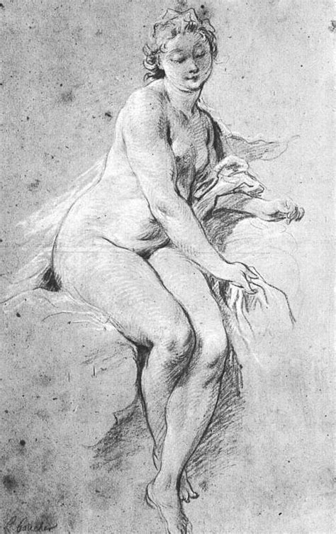Seated Nude 1738 By Francois Boucher Artchive