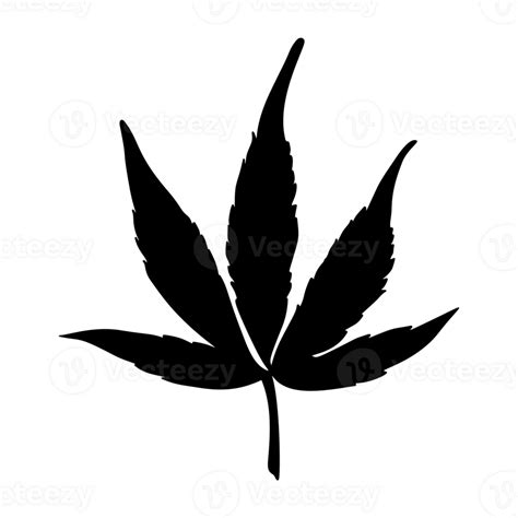 Black cannabis leaf 41446034 PNG