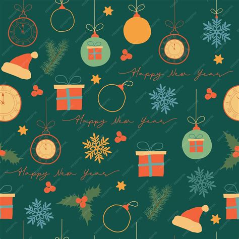 Premium Vector Christmas Backgrounds Seamless Pattern Vector