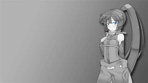 Wallpaper Drawing Illustration Monochrome Anime Girls Blue Eyes