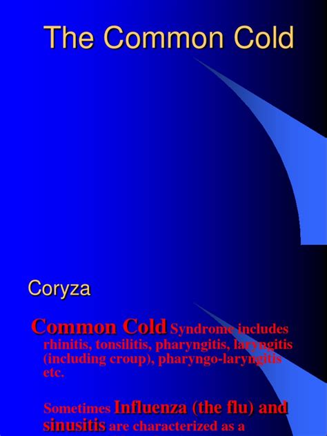 common cold  common cold respiratory diseases
