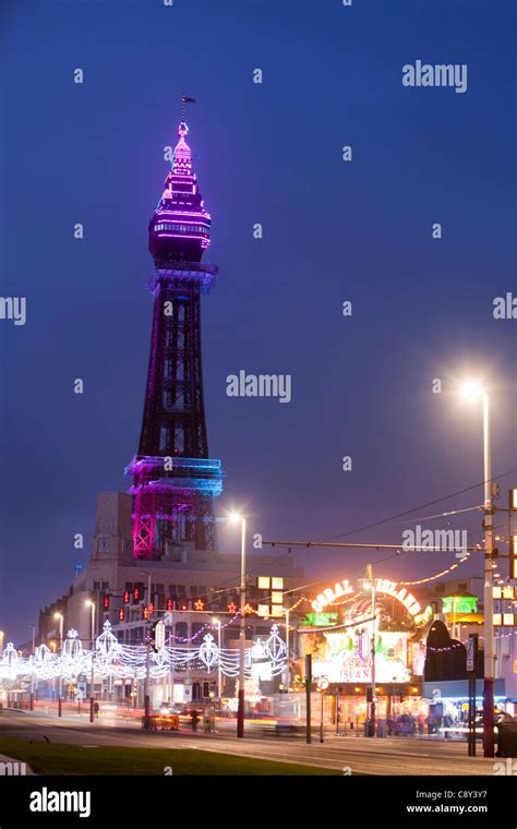 Blackpool Tower illuminated during the annual Blackpool Illuminations ...