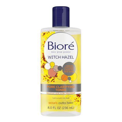 Biore Witch Hazel Acne Clearing And Pore Clarifying Toner For Balanced