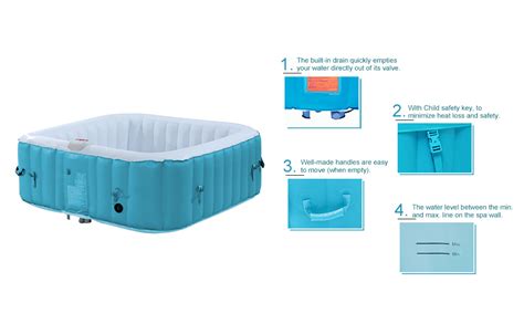 Relxtime Portable Hot Tub Inflatable Person Spa Built In Heater