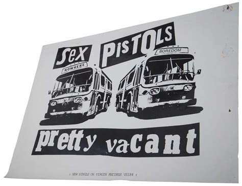 Original Sex Pistols Nowhere Boredom Pretty Vacant Promo Poster