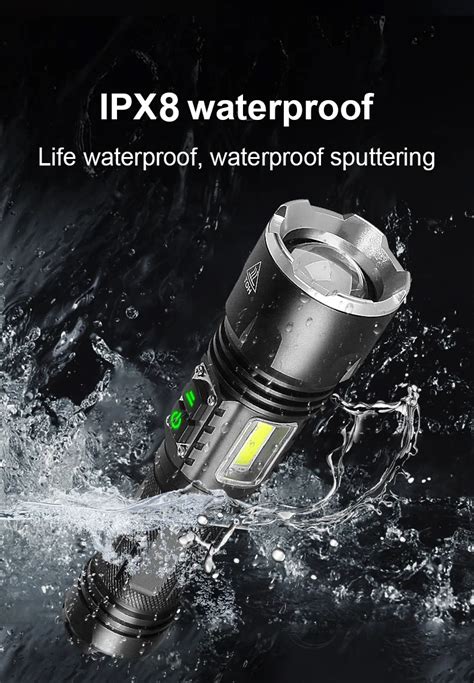 Mise à niveau XHP220 puissante lampe de poche LED rechargeable XHP199