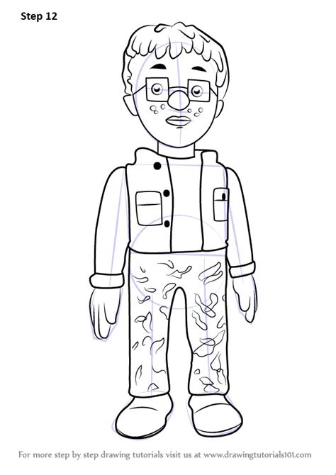 Learn How To Draw Norman Price From Fireman Sam Fireman Sam Step By