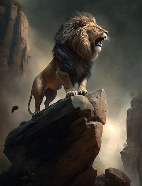 Premium AI Image | The lion king - digital art