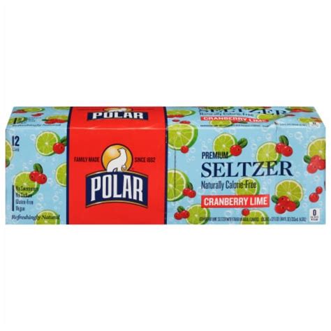 Polar® Cranberry Lime Flavored Seltzer Water Cans 12 Pk 12 Fl Oz Fred Meyer