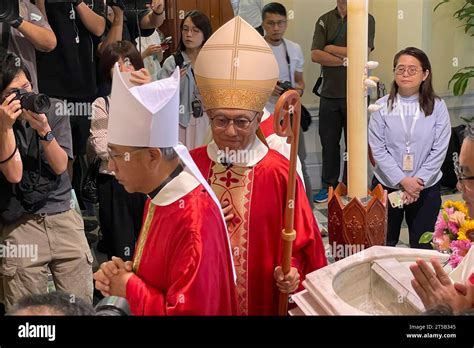 Hong Kongs Bishop And New Cardinal Stephen Chow Center Presides Over